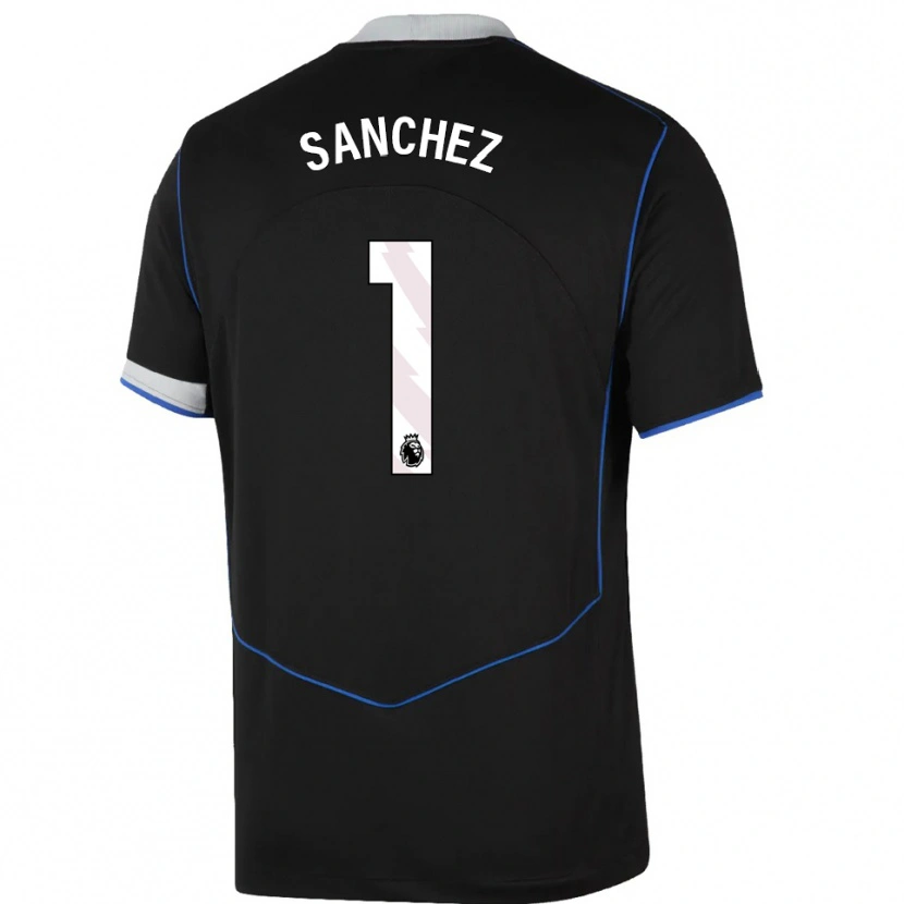 Danxen Mulher Camisola Robert Sánchez #1 Preto Azul Prata Terceiro 2025/26 Camisa Brasil