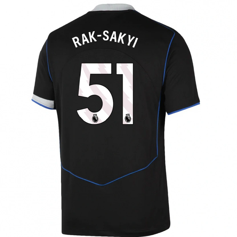 Danxen Mulher Camisola Sam Rak-Sakyi #51 Preto Azul Prata Terceiro 2025/26 Camisa Brasil