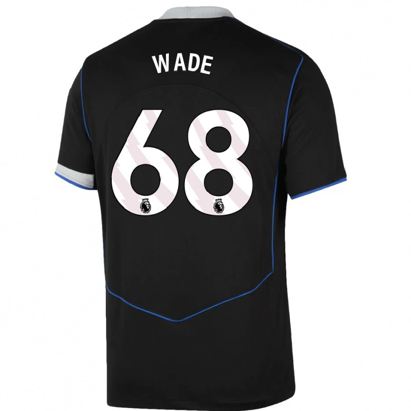 Danxen Mulher Camisola Shaun Wade #68 Preto Azul Prata Terceiro 2025/26 Camisa Brasil