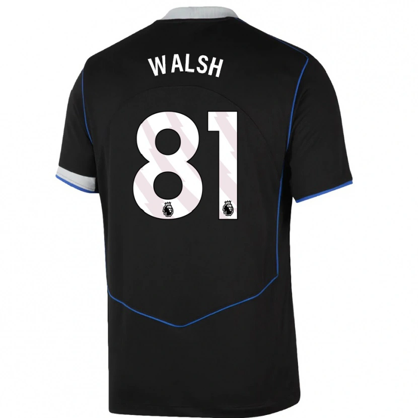 Danxen Mulher Camisola Reggie Walsh #81 Preto Azul Prata Terceiro 2025/26 Camisa Brasil
