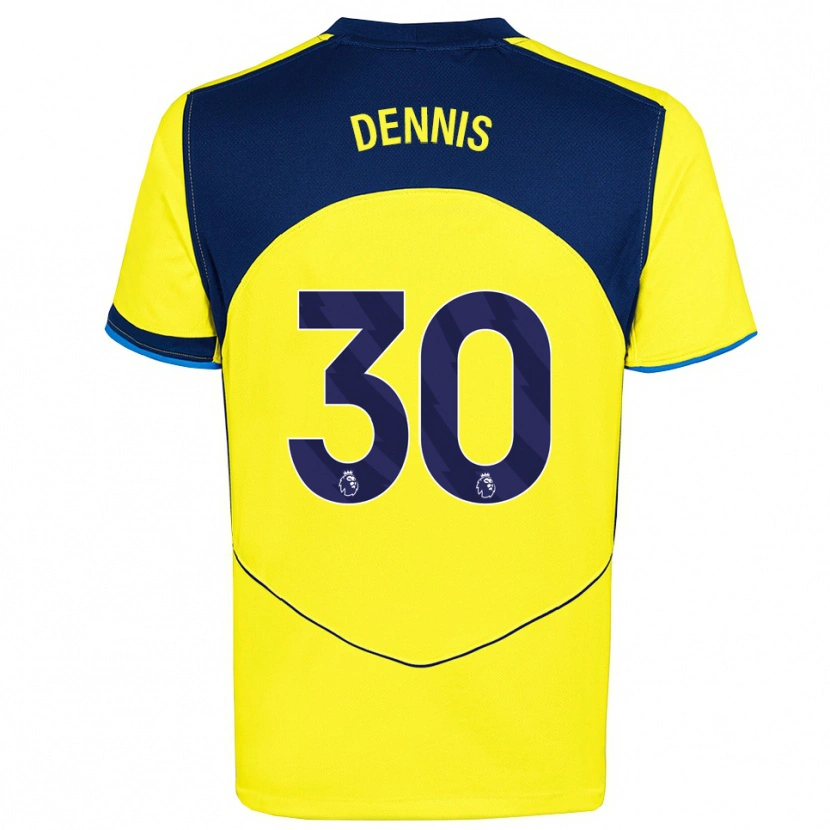 Danxen Mulher Camisola Araya Dennis #30 Amarelo Marinho Terceiro 2025/26 Camisa Brasil