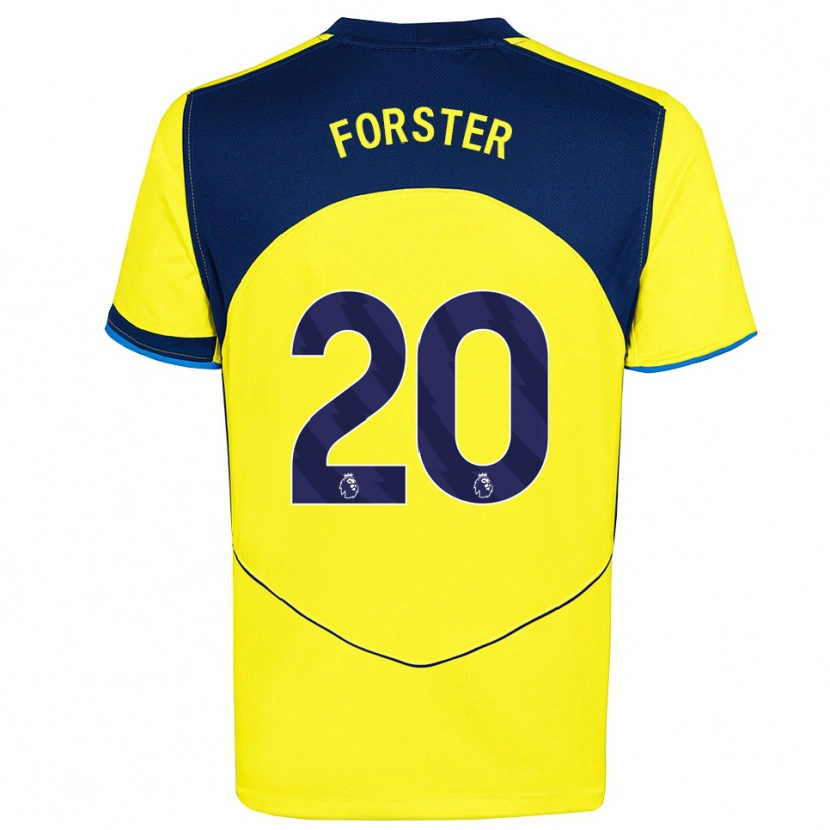 Danxen Mulher Camisola Fraser Forster #20 Amarelo Marinho Terceiro 2025/26 Camisa Brasil