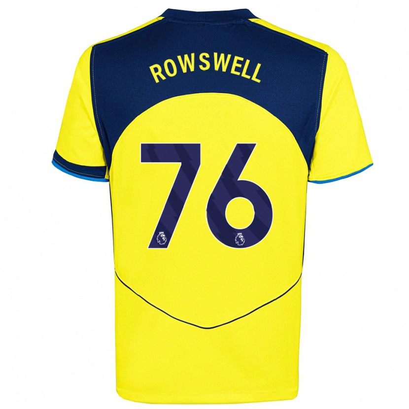 Danxen Mulher Camisola James Rowswell #76 Amarelo Marinho Terceiro 2025/26 Camisa Brasil