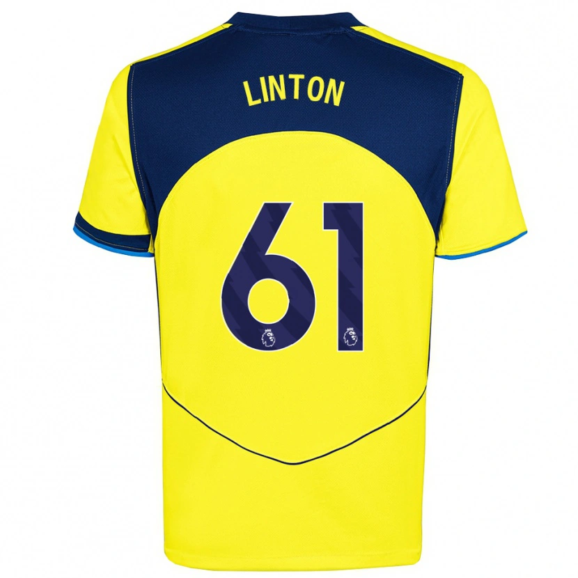 Danxen Mulher Camisola Jahziah Linton #61 Amarelo Marinho Terceiro 2025/26 Camisa Brasil