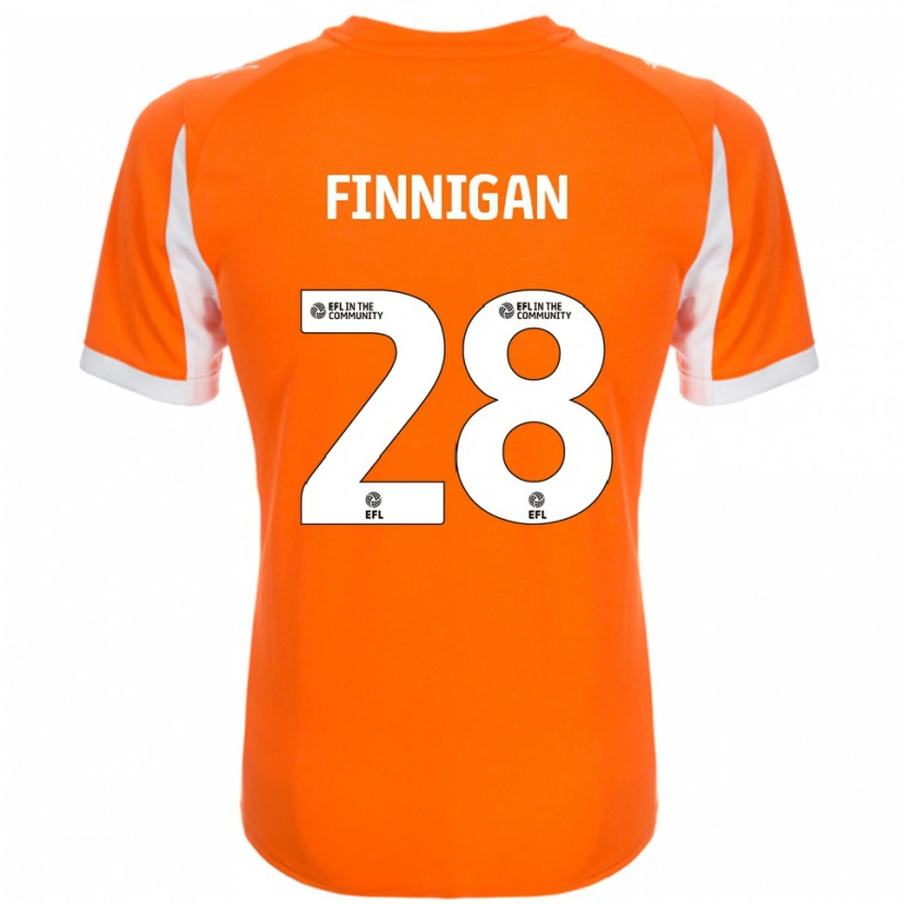 Danxen Criança Camisola Ryan Finnigan #28 Laranja Branco Principal 2025/26 Camisa Brasil