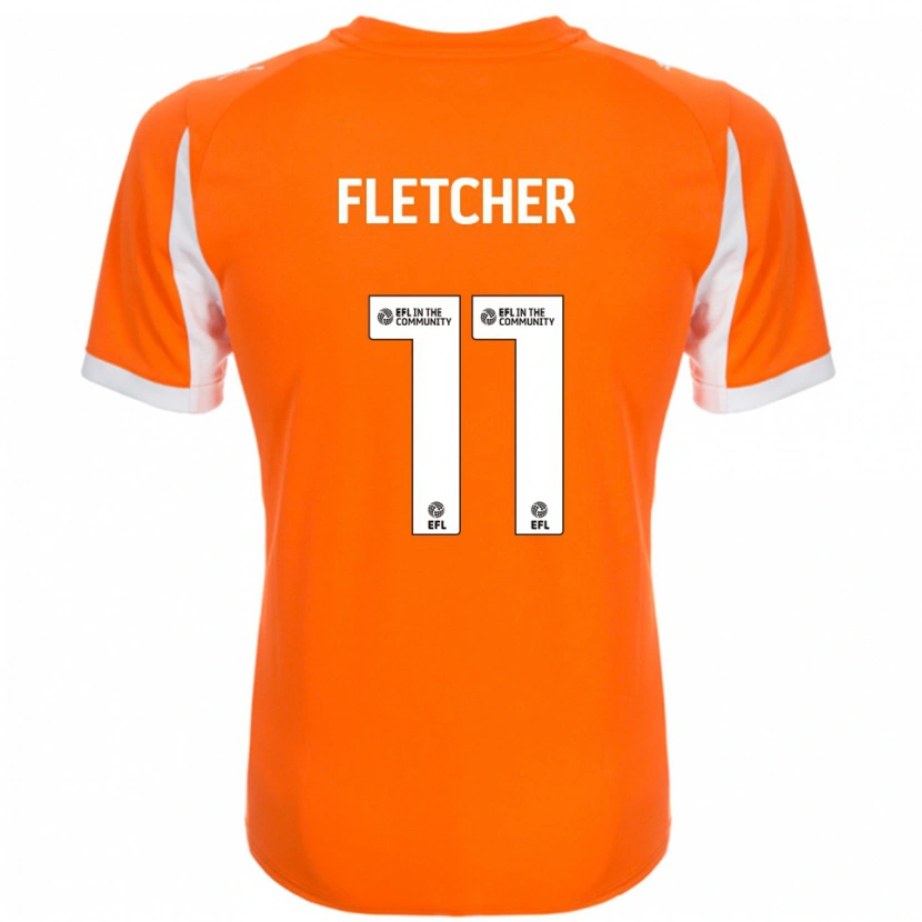 Danxen Criança Camisola Ashley Fletcher #11 Laranja Branco Principal 2025/26 Camisa Brasil