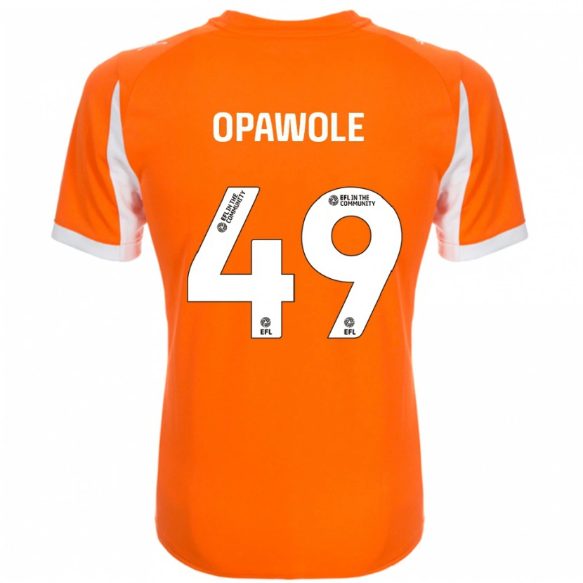 Danxen Criança Camisola Johnson Opawole #49 Laranja Branco Principal 2025/26 Camisa Brasil