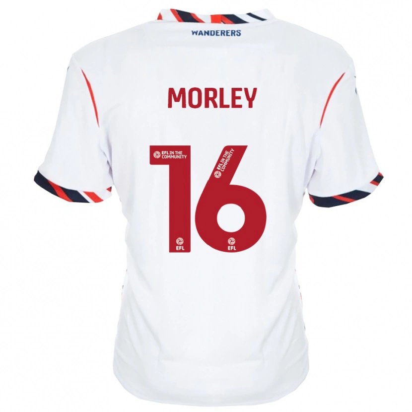 Danxen Criança Camisola Aaron Morley #16 Branco Vermelho Principal 2025/26 Camisa Brasil
