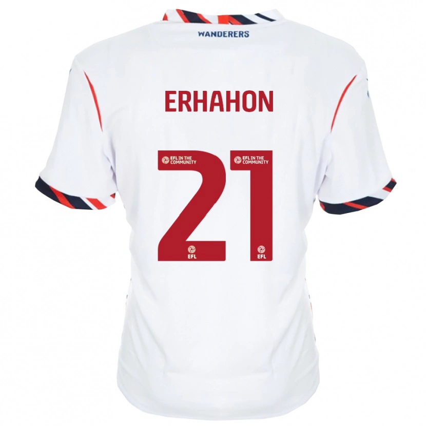 Danxen Criança Camisola Ethan Erhahon #21 Branco Vermelho Principal 2025/26 Camisa Brasil