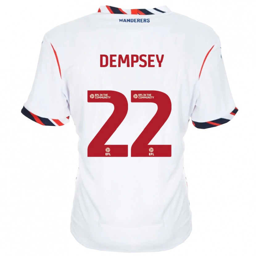 Danxen Criança Camisola Kyle Dempsey #22 Branco Vermelho Principal 2025/26 Camisa Brasil
