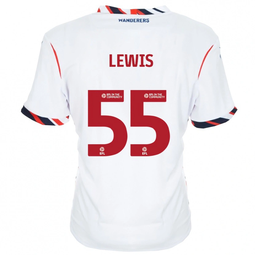 Danxen Criança Camisola Conor Lewis #55 Branco Vermelho Principal 2025/26 Camisa Brasil