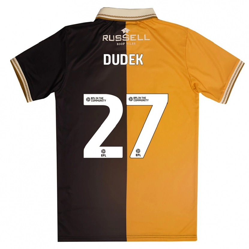 Danxen Criança Camisola Kamil Dudek #27 Amarelo Preto Principal 2025/26 Camisa Brasil
