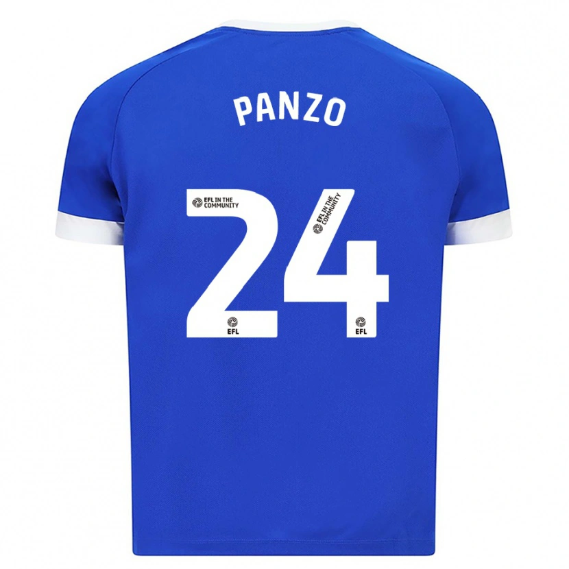 Danxen Criança Camisola Jonathan Panzo #24 Azul Branco Principal 2025/26 Camisa Brasil