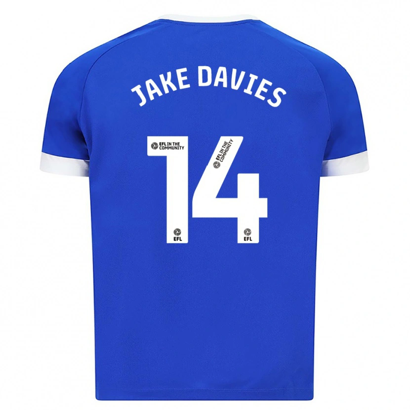 Danxen Criança Camisola Jake Davies #14 Azul Branco Principal 2025/26 Camisa Brasil