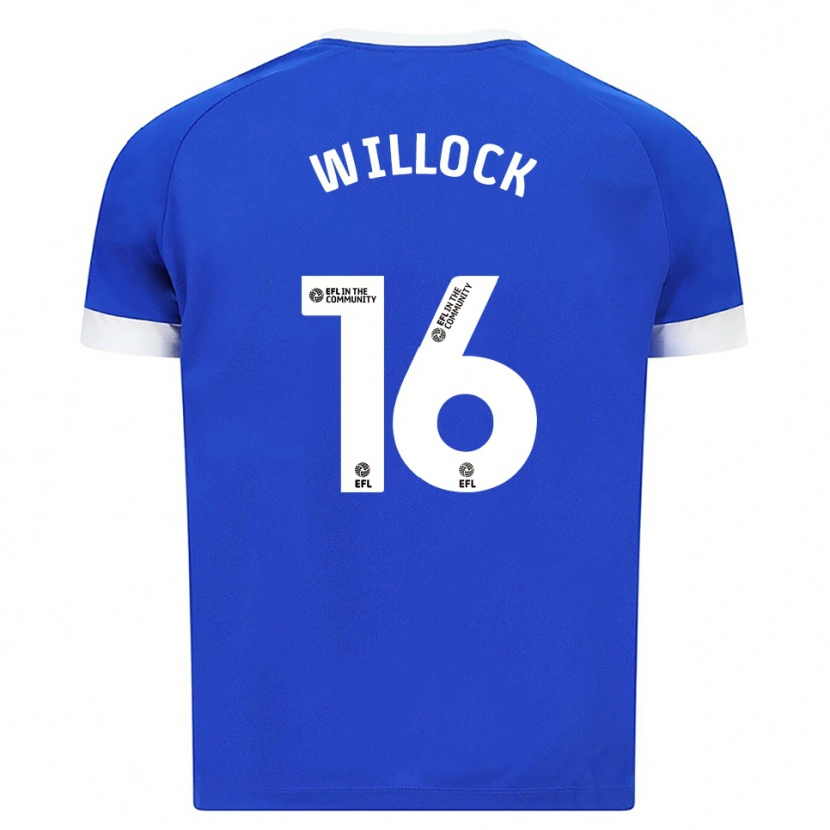 Danxen Criança Camisola Chris Willock #16 Azul Branco Principal 2025/26 Camisa Brasil