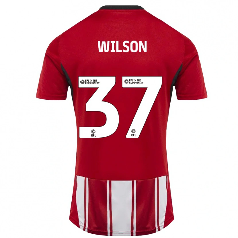 Danxen Criança Camisola Kieran Wilson #37 Vermelho Branco Preto Principal 2025/26 Camisa Brasil