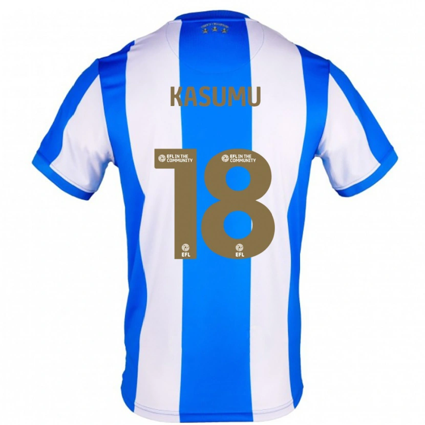 Danxen Criança Camisola David Kasumu #18 Azul Branco Principal 2025/26 Camisa Brasil