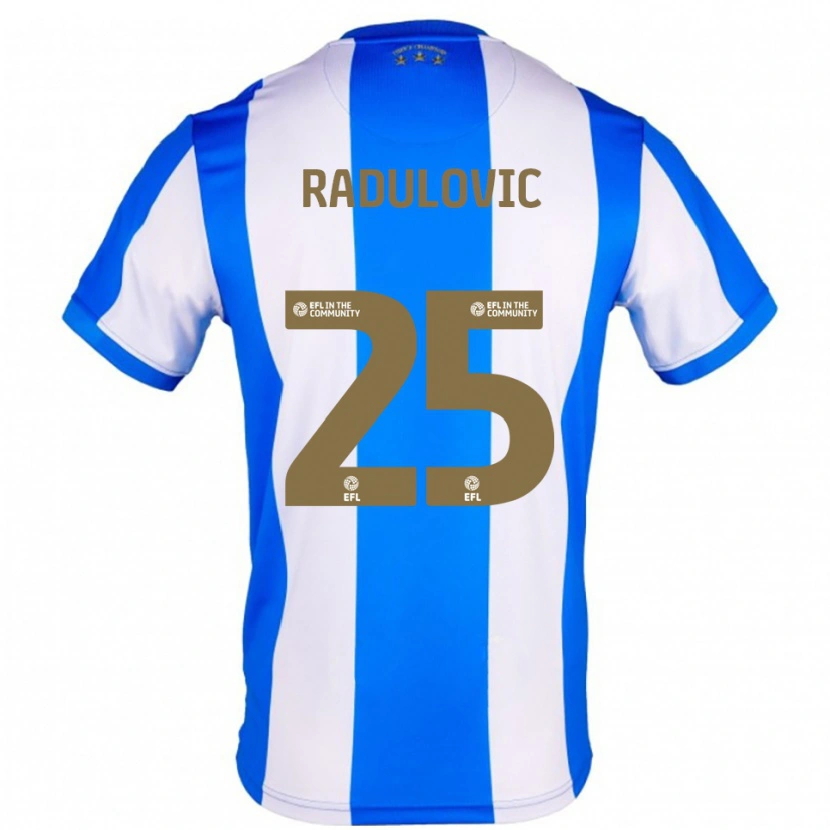 Danxen Criança Camisola Bojan Radulović #25 Azul Branco Principal 2025/26 Camisa Brasil