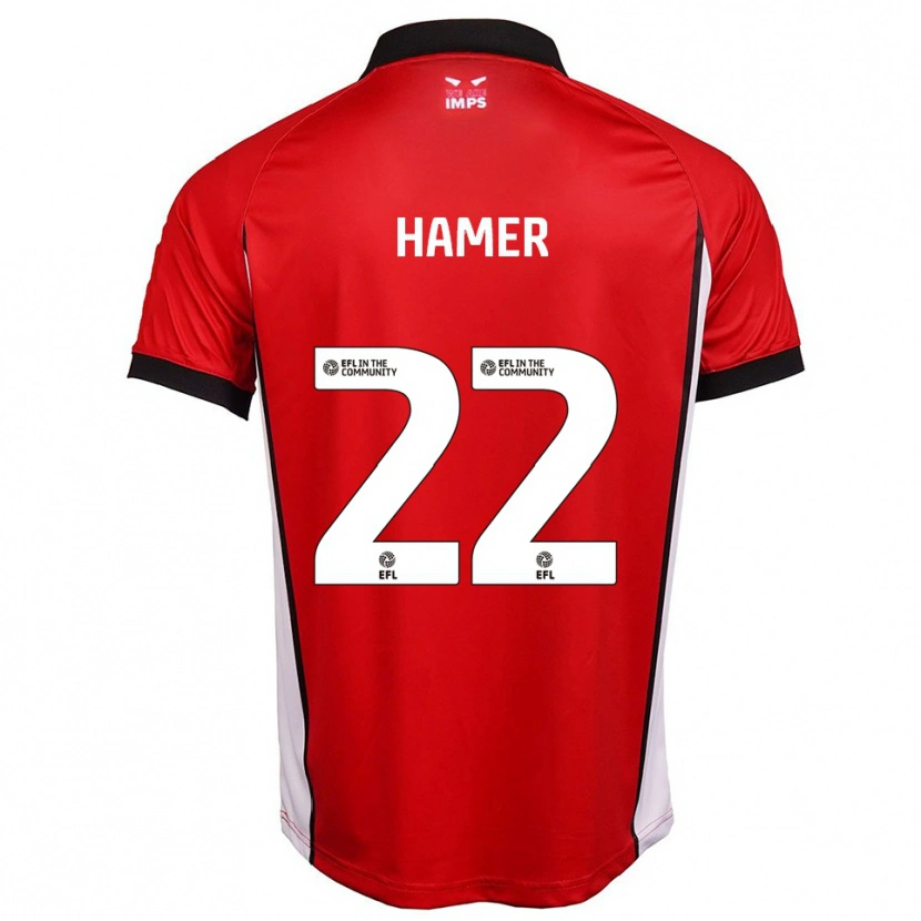 Danxen Criança Camisola Tom Hamer #22 Vermelho Branco Principal 2025/26 Camisa Brasil