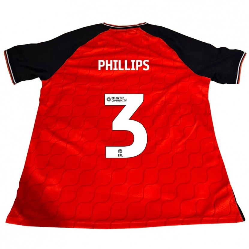 Danxen Criança Camisola Josh Phillips #3 Laranja Preto Branco Principal 2025/26 Camisa Brasil