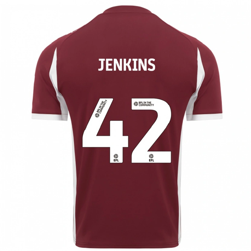 Danxen Criança Camisola Leo Jenkins #42 Vinho Branco Principal 2025/26 Camisa Brasil