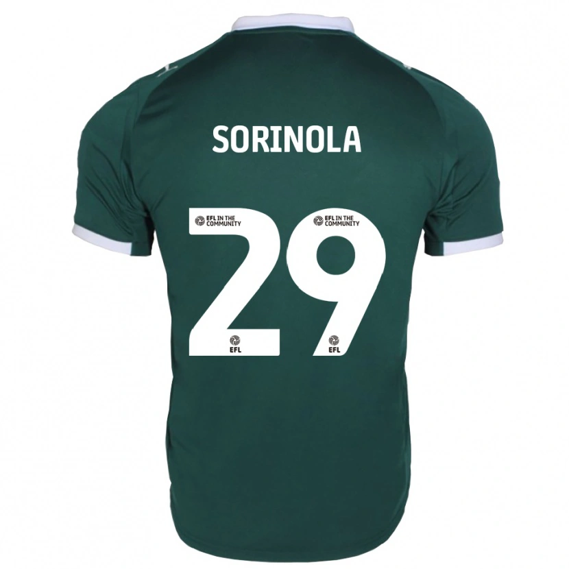 Danxen Criança Camisola Matthew Sorinola #29 Verde Branco Principal 2025/26 Camisa Brasil