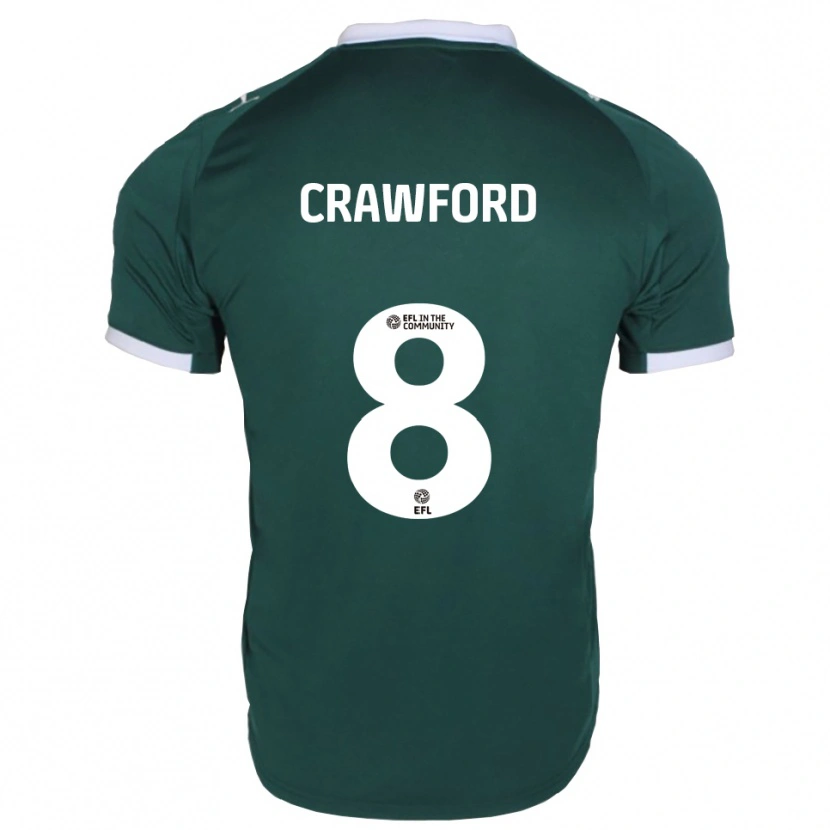 Danxen Criança Camisola Imy Crawford #8 Verde Branco Principal 2025/26 Camisa Brasil