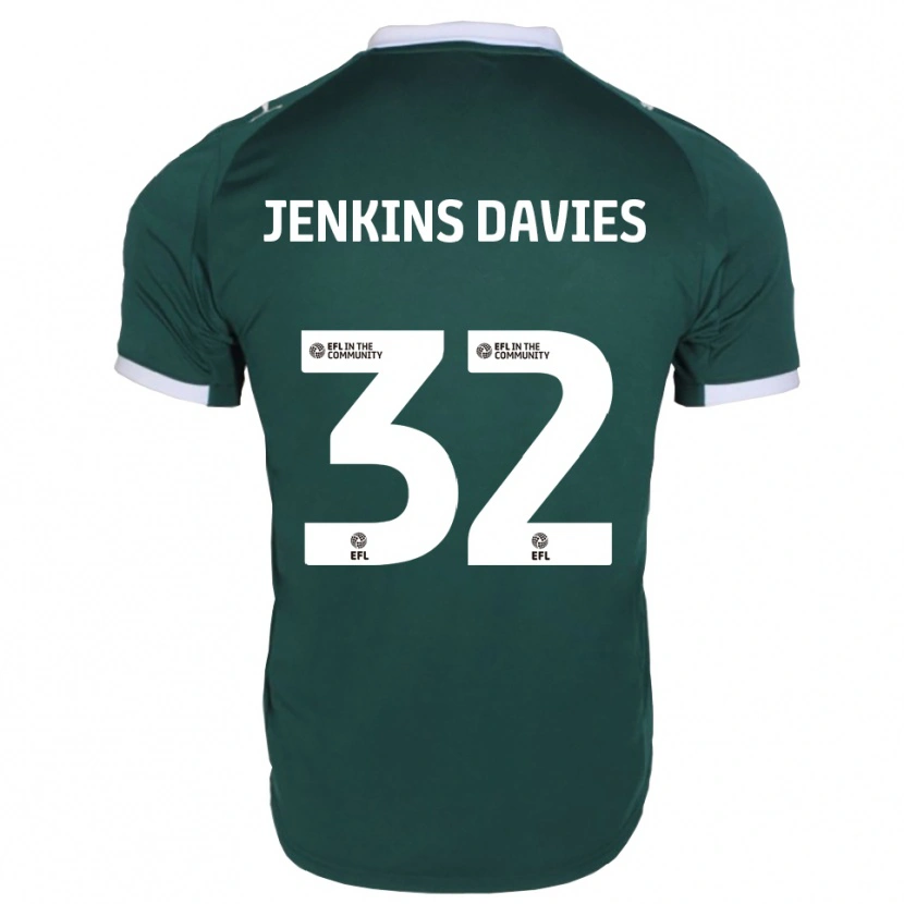 Danxen Criança Camisola Will Jenkins-Davies #32 Verde Branco Principal 2025/26 Camisa Brasil