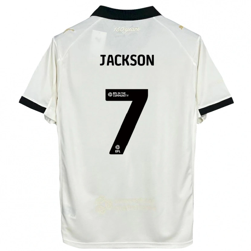 Danxen Criança Camisola Lily Jackson #7 Branco Sujo Preto Principal 2025/26 Camisa Brasil