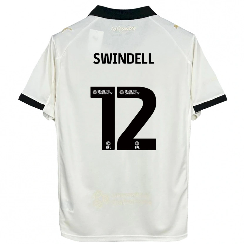 Danxen Criança Camisola Chloe Swindell #12 Branco Sujo Preto Principal 2025/26 Camisa Brasil