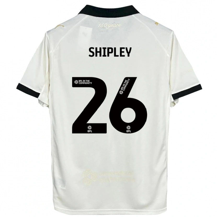 Danxen Criança Camisola Jordan Shipley #26 Branco Sujo Preto Principal 2025/26 Camisa Brasil