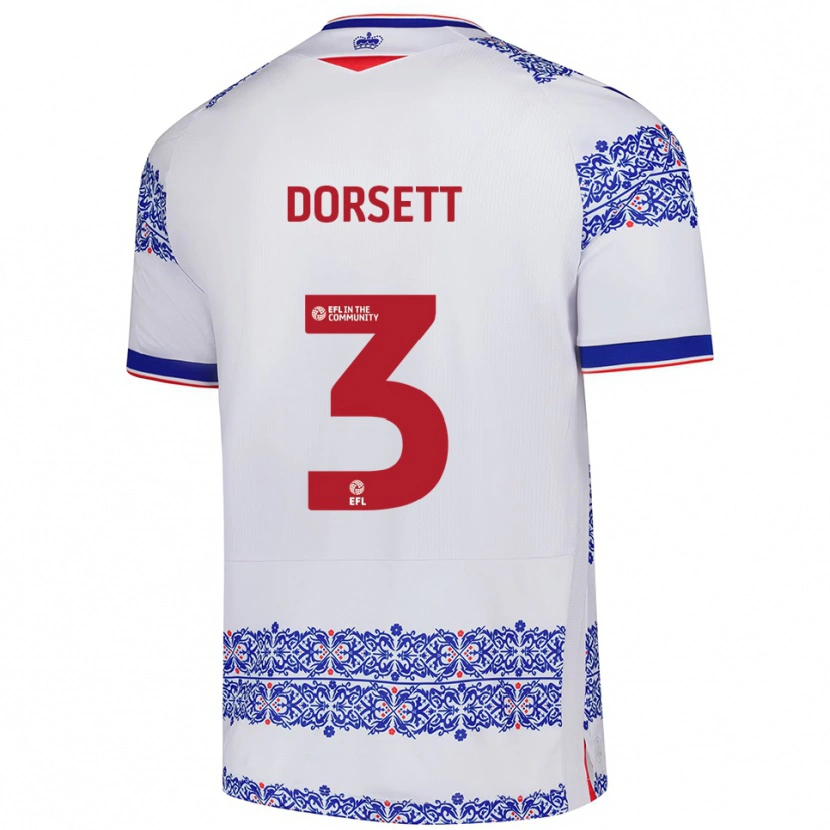Danxen Criança Camisola Jeriel Dorsett #3 Branco Azul Principal 2025/26 Camisa Brasil