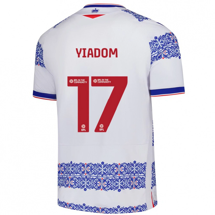 Danxen Criança Camisola Andy Yiadom #17 Branco Azul Principal 2025/26 Camisa Brasil
