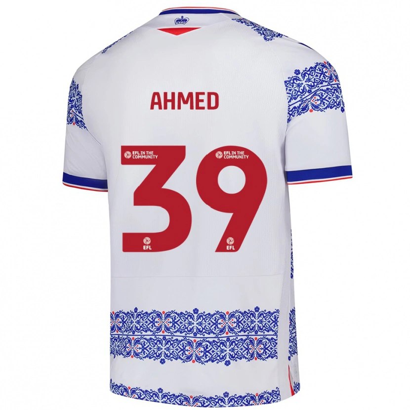 Danxen Criança Camisola Ashqar Ahmed #39 Branco Azul Principal 2025/26 Camisa Brasil