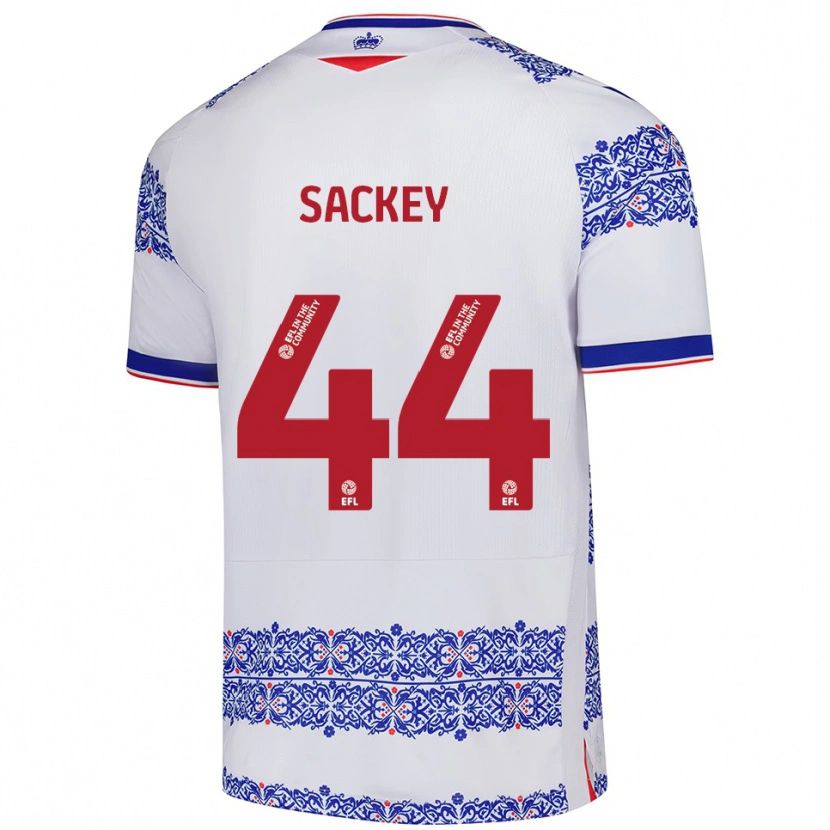 Danxen Criança Camisola Tyler Sackey #44 Branco Azul Principal 2025/26 Camisa Brasil