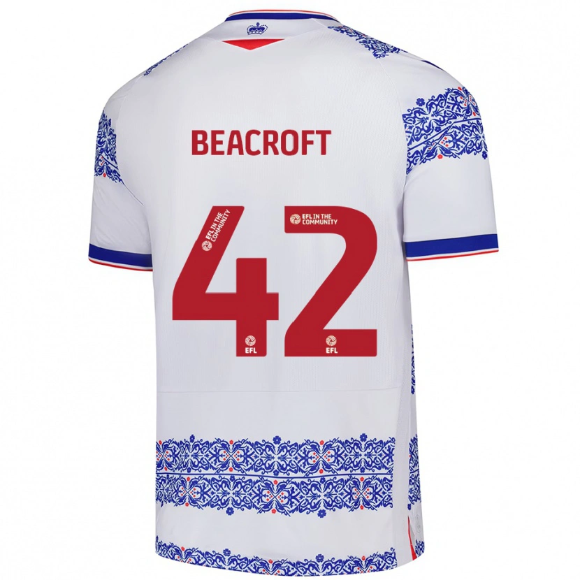 Danxen Criança Camisola Boyd Beacroft #42 Branco Azul Principal 2025/26 Camisa Brasil