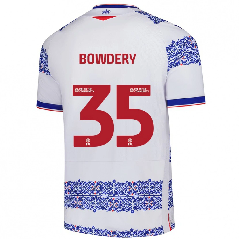 Danxen Criança Camisola Carter Bowdery #35 Branco Azul Principal 2025/26 Camisa Brasil