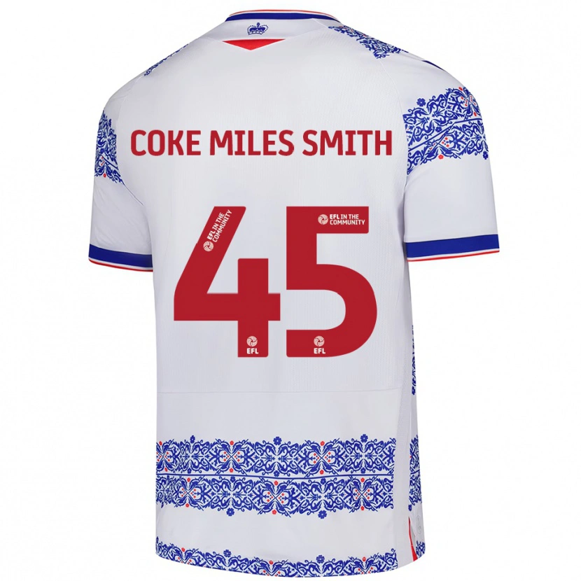 Danxen Criança Camisola Kiyan Coke Miles Smith #45 Branco Azul Principal 2025/26 Camisa Brasil