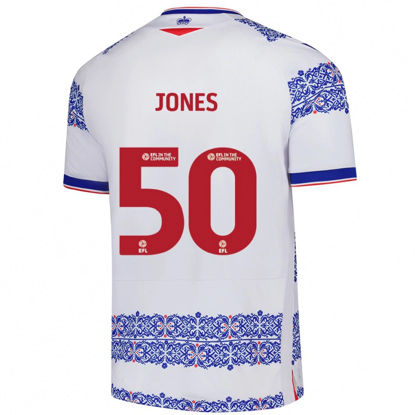 Danxen Criança Camisola Jerae Jones #50 Branco Azul Principal 2025/26 Camisa Brasil