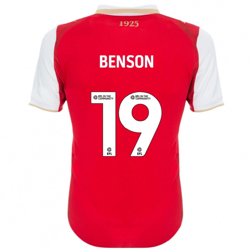 Danxen Criança Camisola Josh Benson #19 Vermelho Branco Principal 2025/26 Camisa Brasil