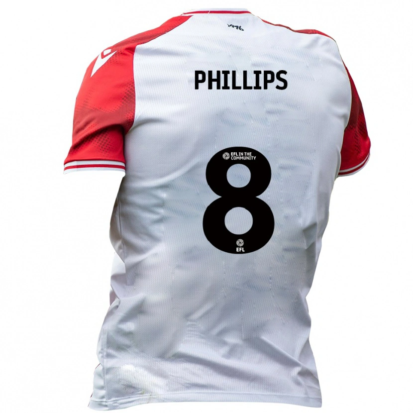 Danxen Criança Camisola Daniel Phillips #8 Branco Vermelho Principal 2025/26 Camisa Brasil