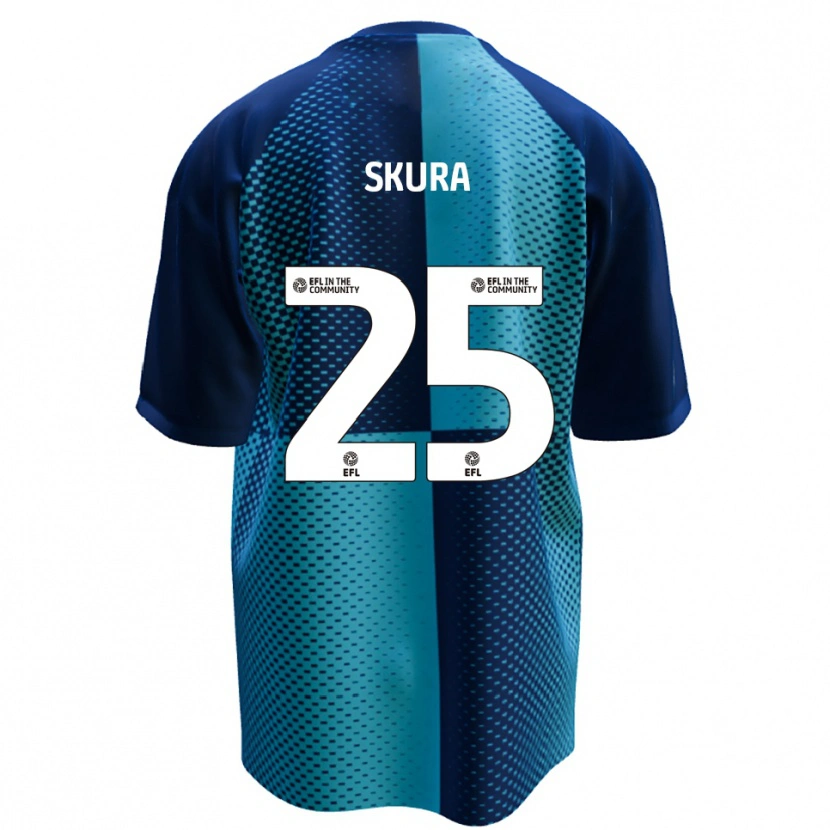 Danxen Criança Camisola Declan Skura #25 Azul Azul Celeste Principal 2025/26 Camisa Brasil