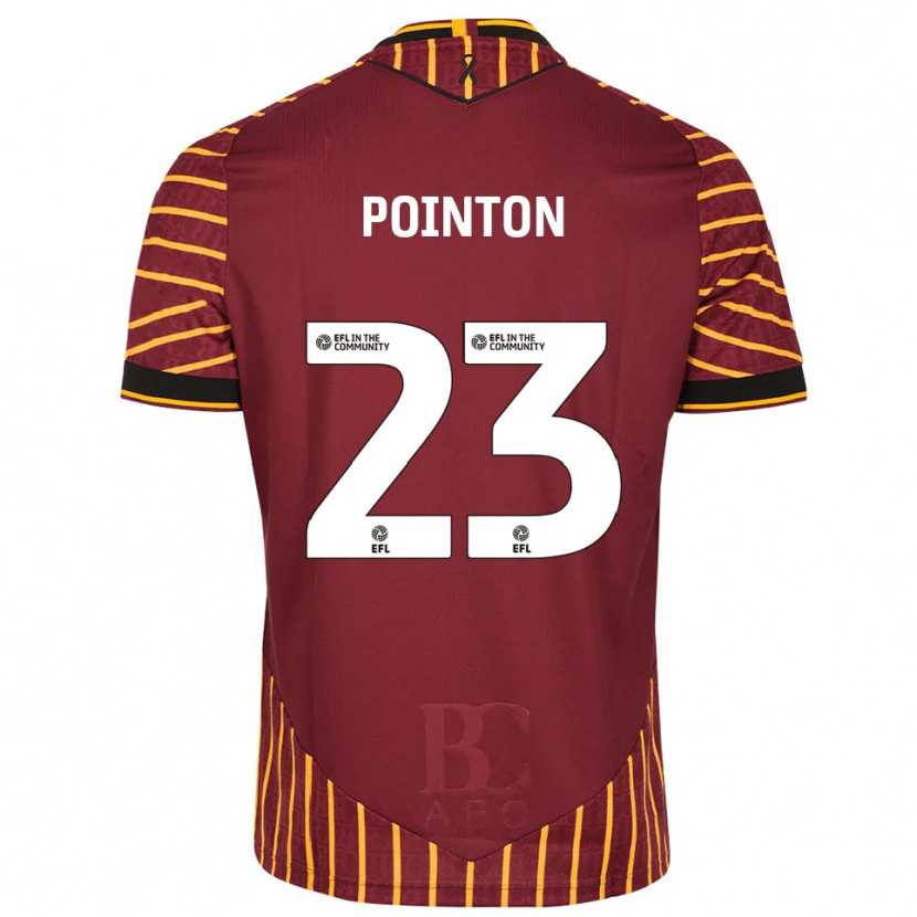 Danxen Criança Camisola Bobby Pointon #23 Laranja Vinho Principal 2025/26 Camisa Brasil