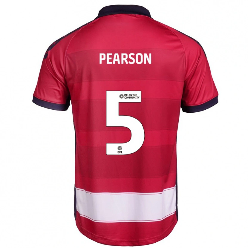 Danxen Criança Camisola Matty Pearson #5 Vermelho Branco Principal 2025/26 Camisa Brasil