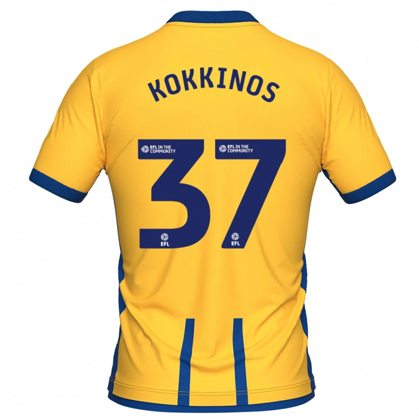 Danxen Criança Camisola Ronnie Kokkinos #37 Amarelo Azul Principal 2025/26 Camisa Brasil