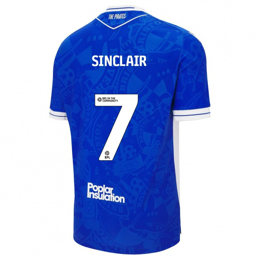 Danxen Criança Camisola Scott Sinclair #7 Azul Branco Principal 2025/26 Camisa Brasil