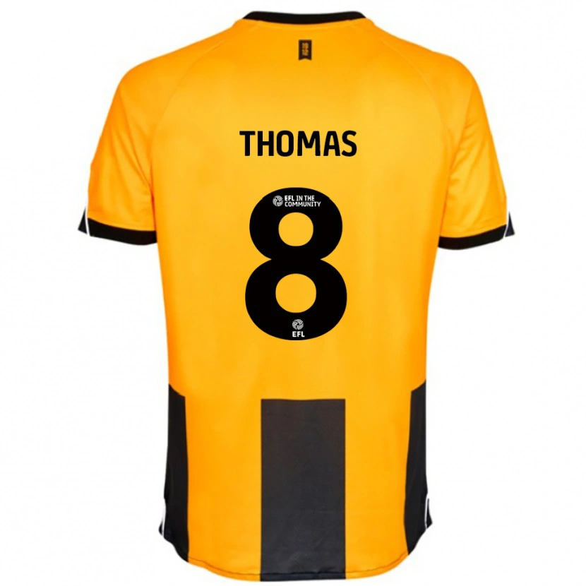 Danxen Criança Camisola George Thomas #8 Laranja Preto Principal 2025/26 Camisa Brasil