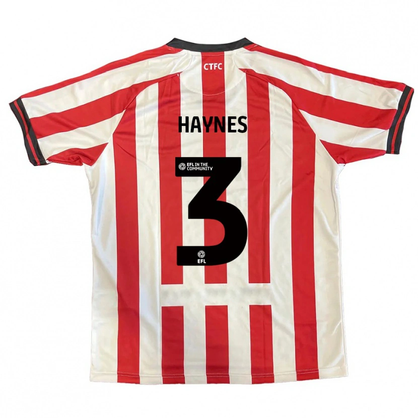 Danxen Criança Camisola Ryan Haynes #3 Vermelho Branco Preto Principal 2025/26 Camisa Brasil