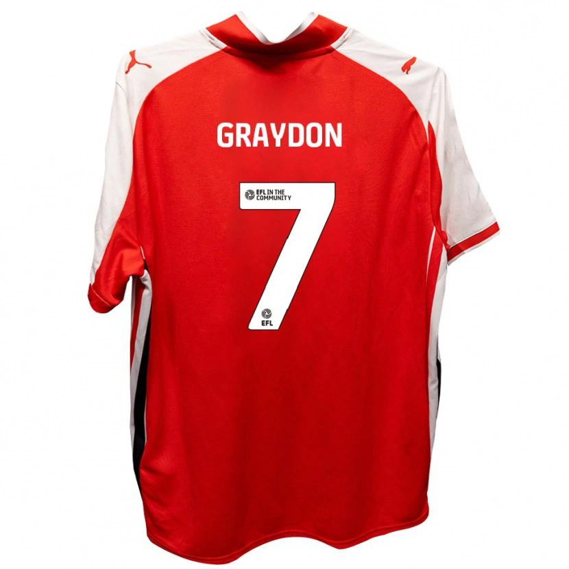 Danxen Criança Camisola Ryan Graydon #7 Vermelho Branco Principal 2025/26 Camisa Brasil