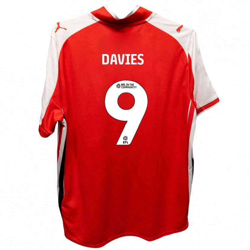 Danxen Criança Camisola Will Davies #9 Vermelho Branco Principal 2025/26 Camisa Brasil